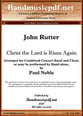 Christ the Lord is Risen Again Concert Band sheet music cover